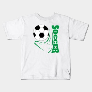 Soccer Foot - Green Kids T-Shirt